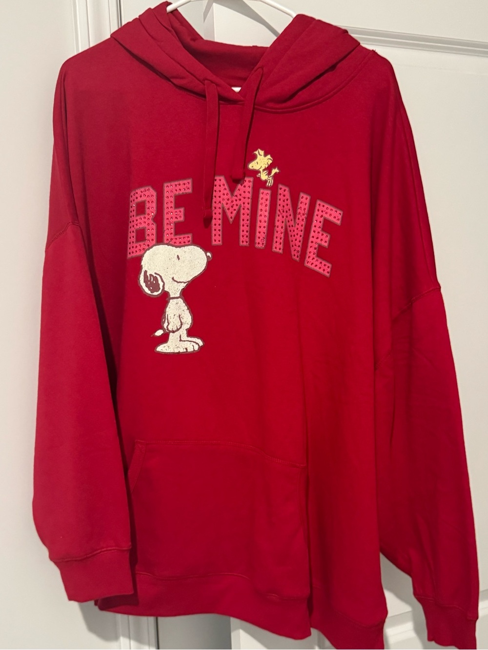 Peanuts Red 'Be Mine' Snoopy Hooded Top
